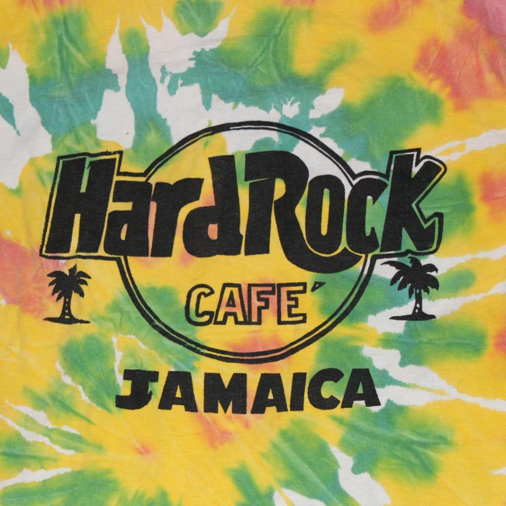 Vtg 80s Hard Rock Cafe Tshirt - Jamaica Tie-Dye